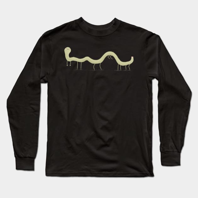 Long Worm with Bum Long Sleeve T-Shirt by Sophie Corrigan